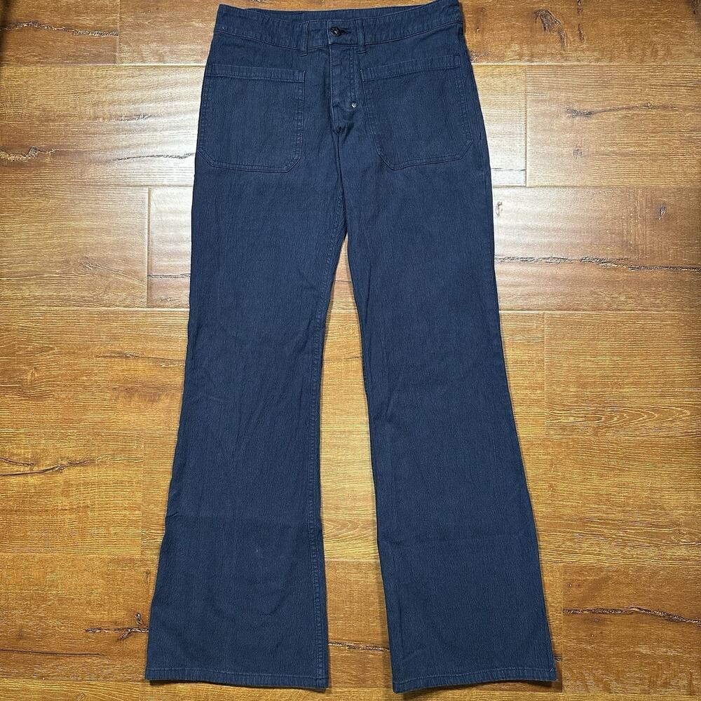 Rufskin Pants Mens 30x34 Blue Flared Textured Stretch Comfort Retro Western Y2K